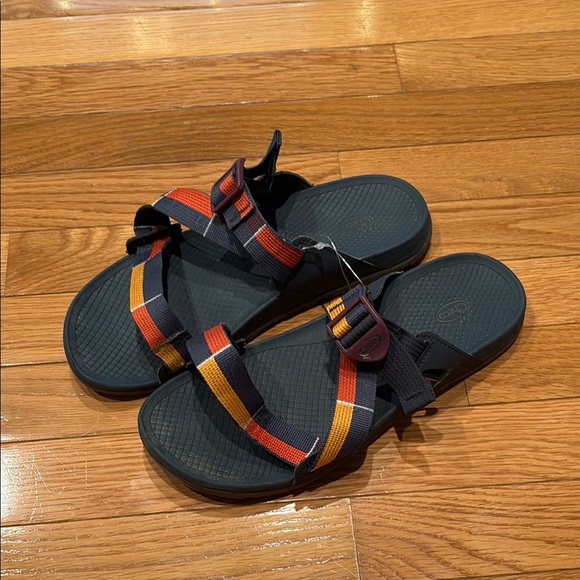 Chaco Shoes - Chaco Women's Sandals - Black with Red and Orange Straps